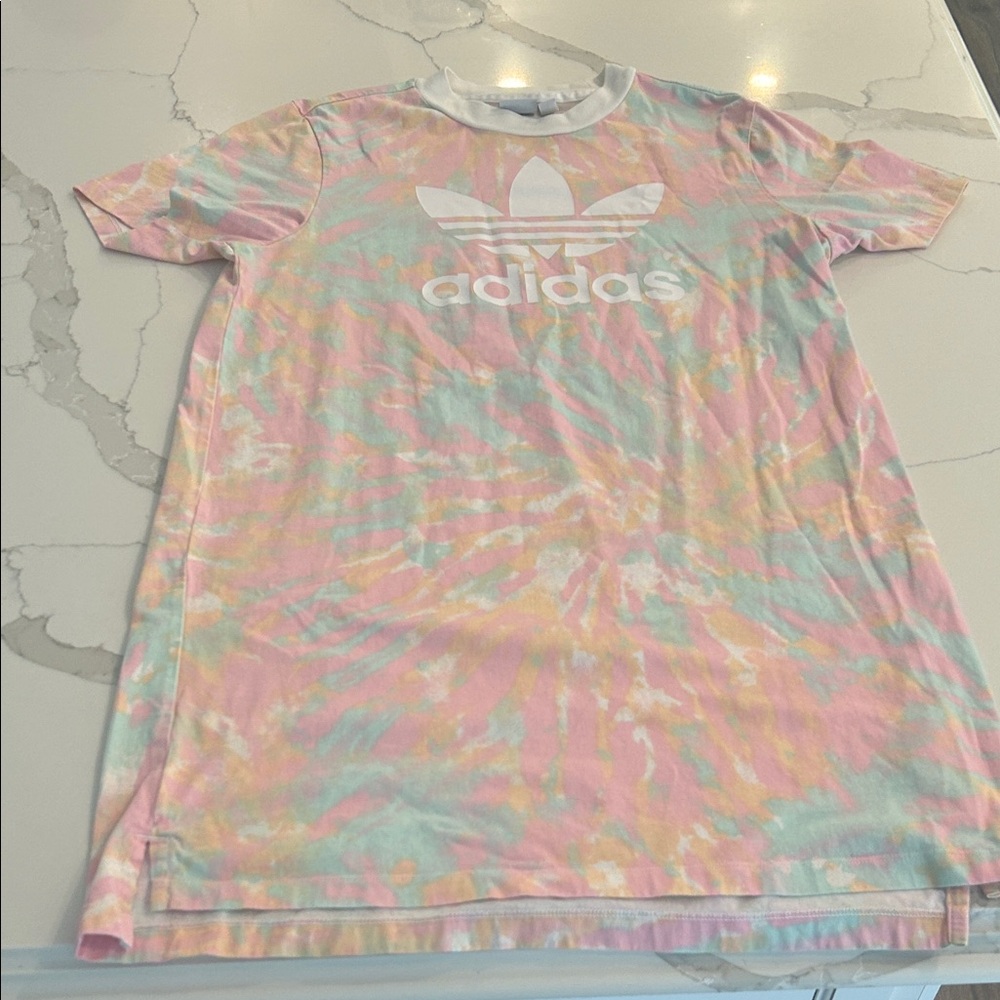 Adidas Pastel Logo Tie-Dye T-Shirt Dress
